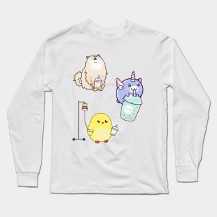 Boba Tea Sticker Set 5 Long Sleeve T-Shirt